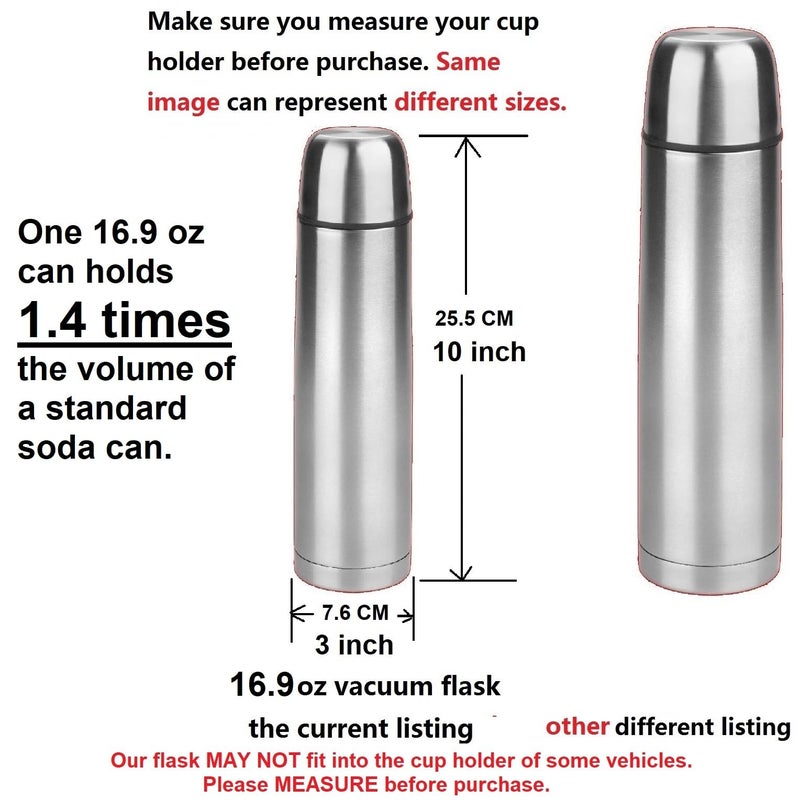 Leberna SMALL 500 ml 16.9 Ounce Coffee Thermos | Thermal Water Bottle for Tea Hot & Cold Drinks Stainless Steel Vacuum Sealed Insulated Thermos Water Flasks Bottles Work Travel Termo Para Cafe Bebes 0.5 Quart - Image 3